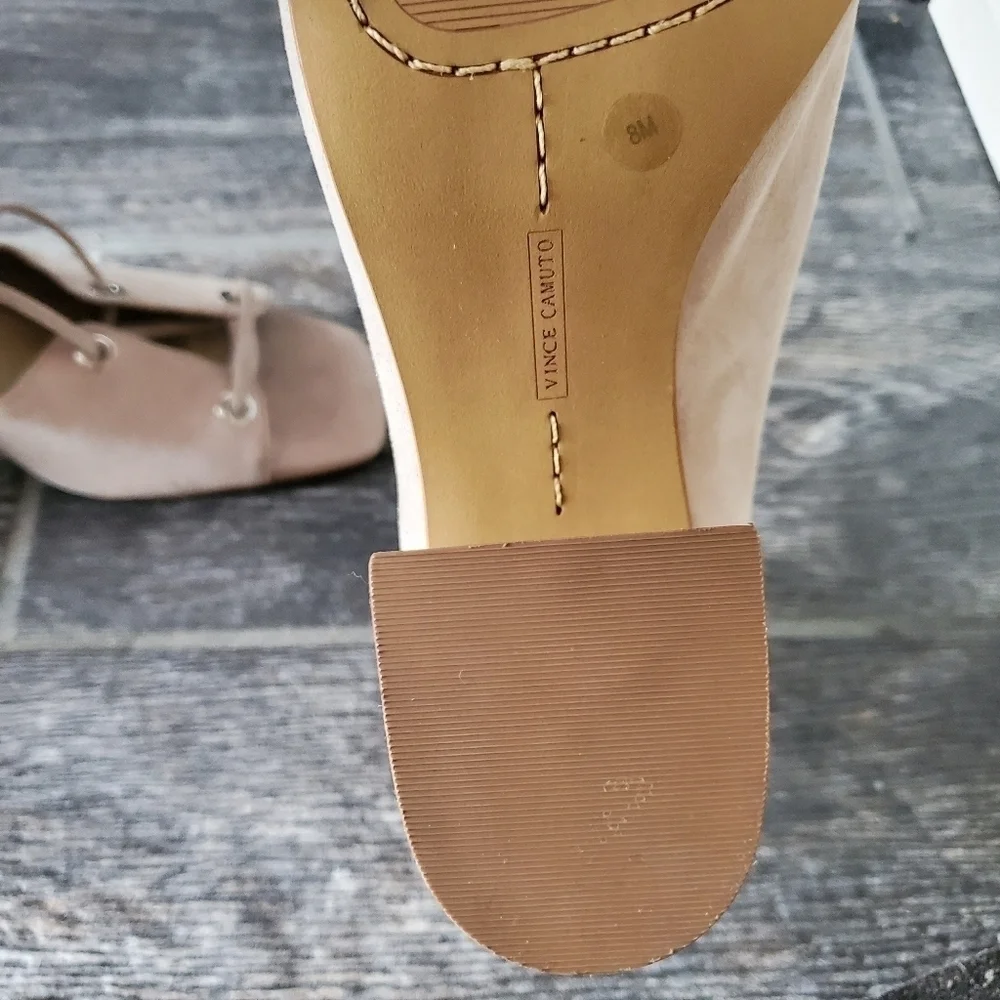 NEW Vince Camuto Nahara Beige Suede Lace-up Sandal